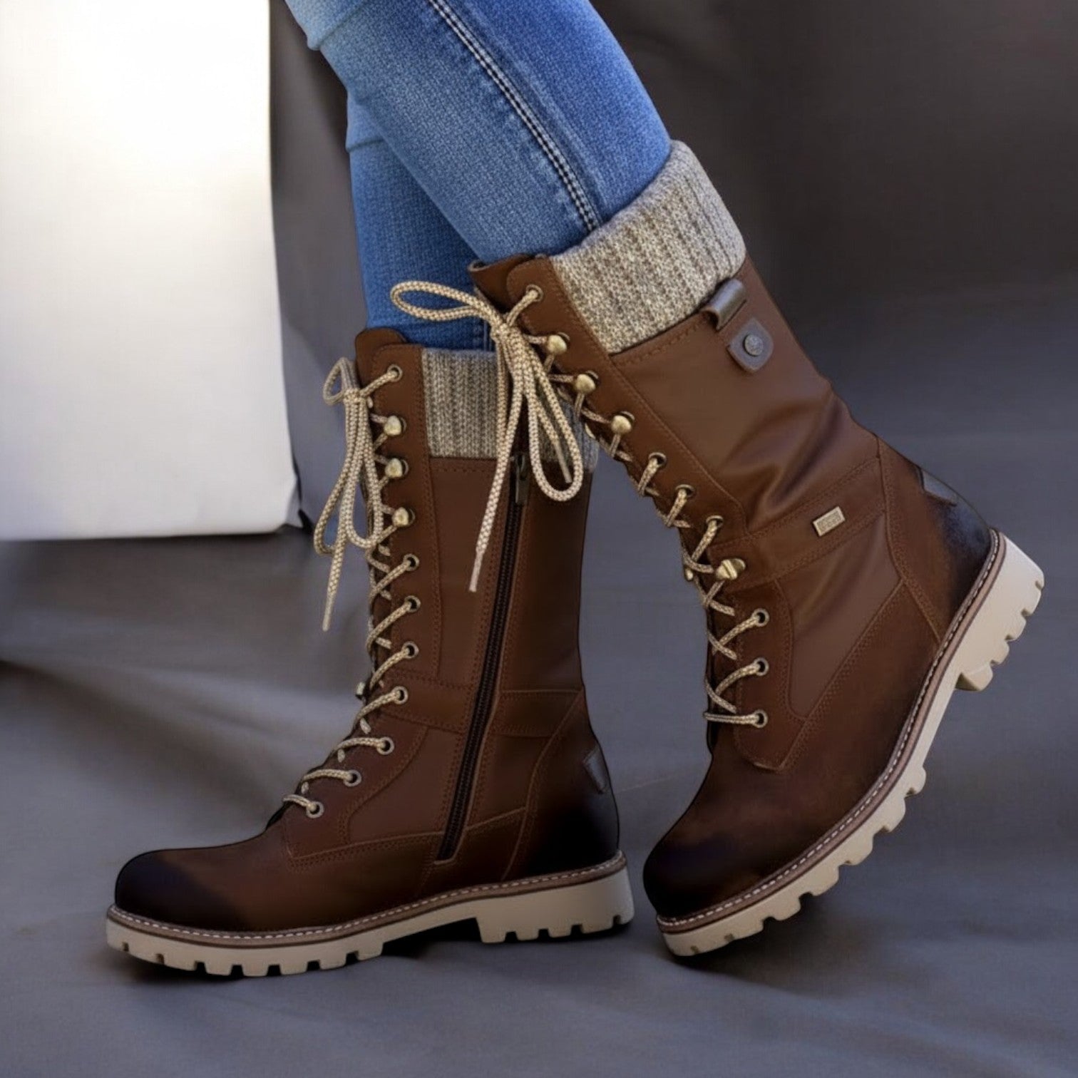 Alina – Women's Winter Boots Waterproof & Non - Slip - Boots - Brown - Jones & Smith