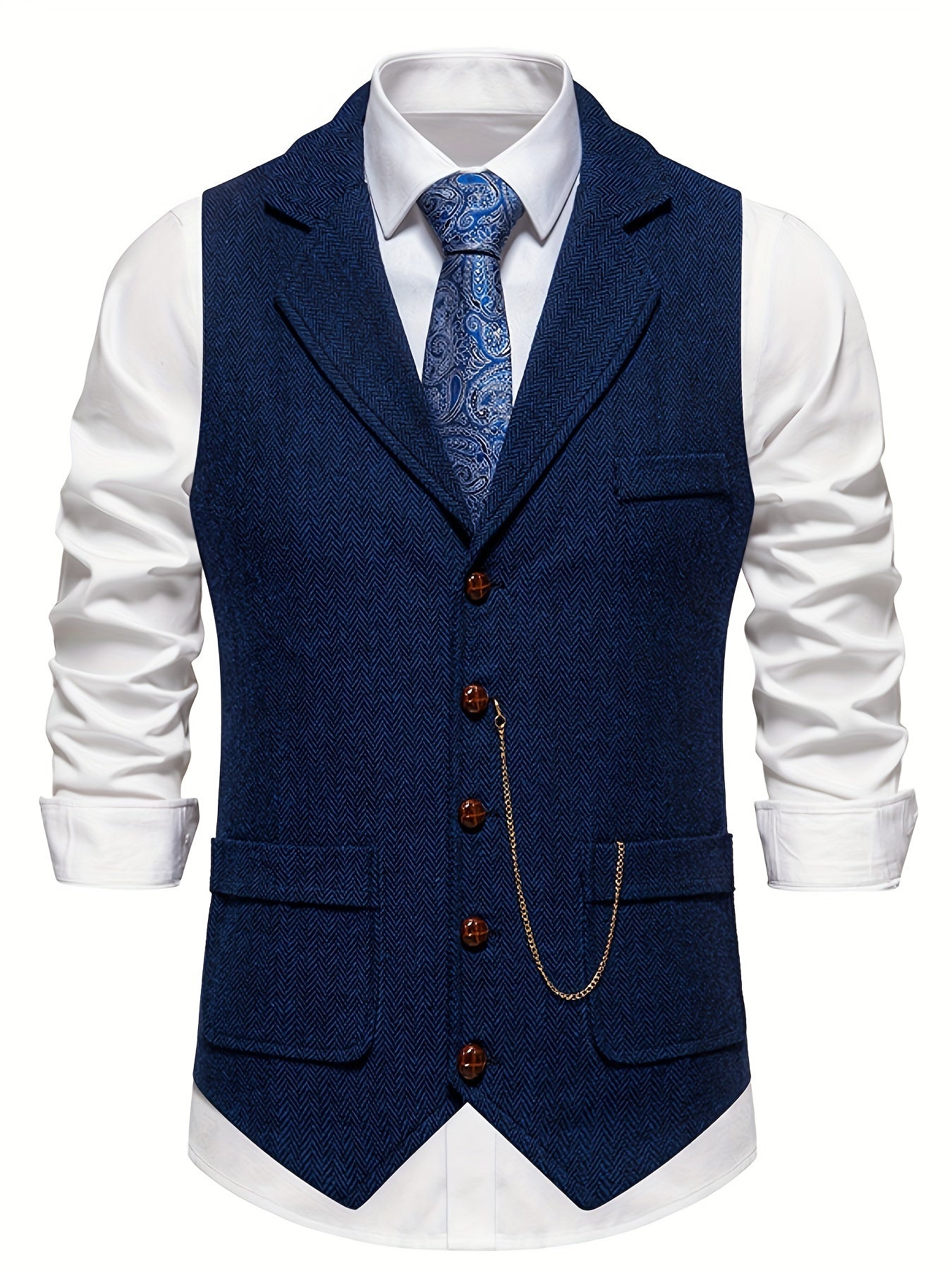 Brandy – Classic Waistcoat with Fine Texture - Sweater Vests - Jones & Smith
