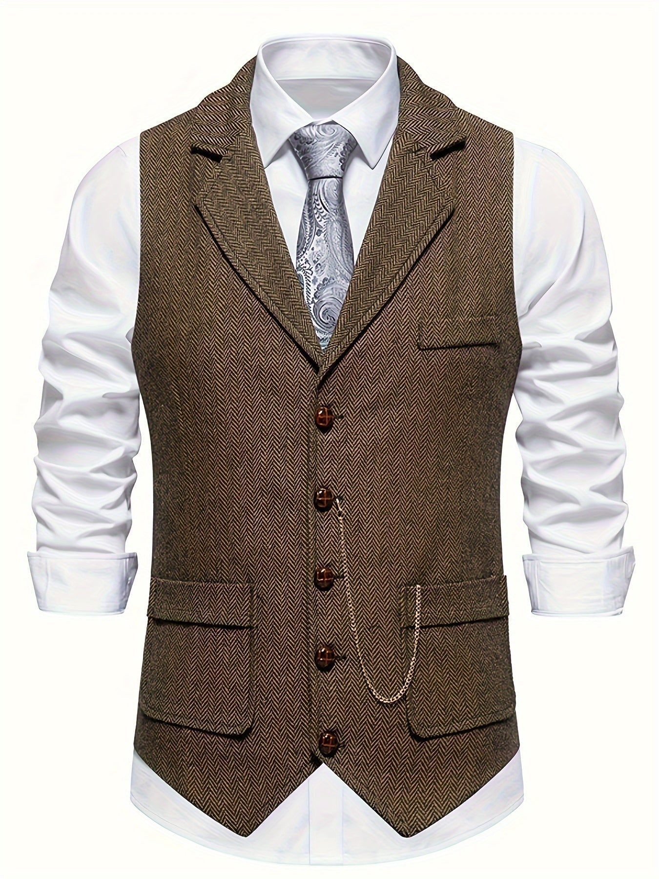 Brandy – Classic Waistcoat with Fine Texture - Sweater Vests - Jones & Smith