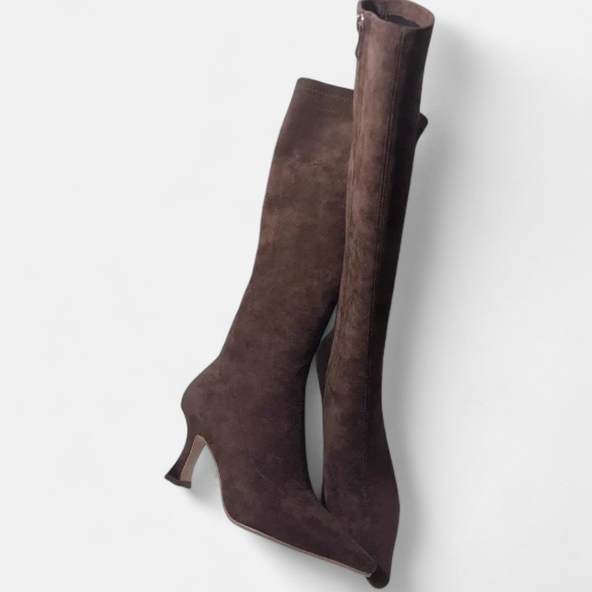 Solène – Women's Suede Knee-High Heeled Boots