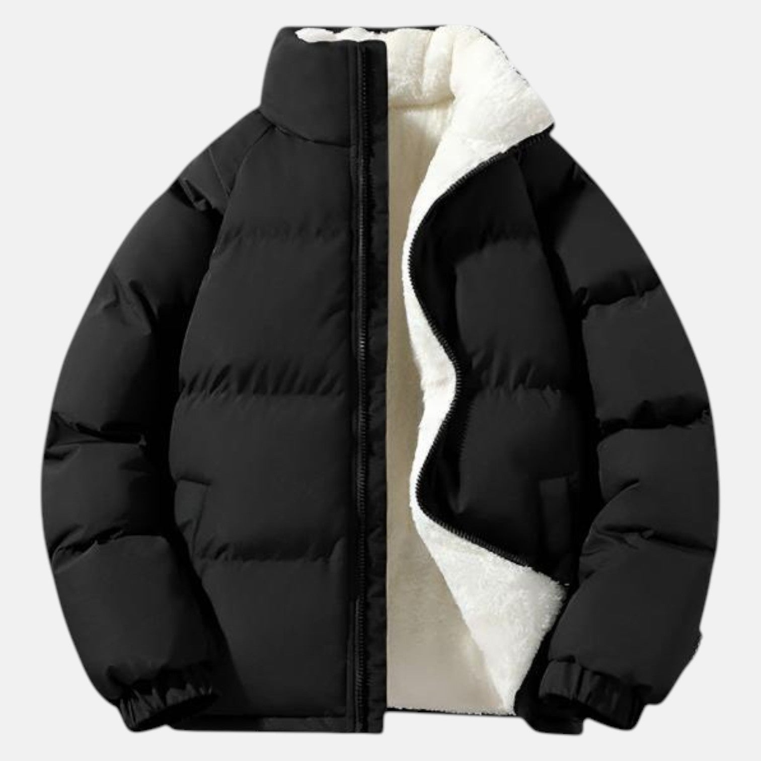 Calvin – Men's Cotton Puffer Jacket - Jackets - Black - Jones & Smith