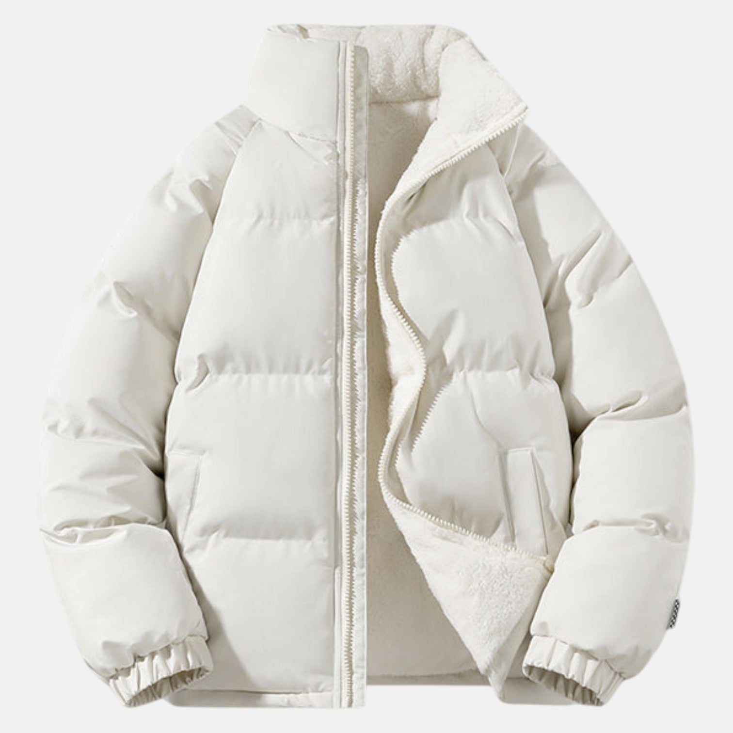 Calvin – Men's Cotton Puffer Jacket - Jackets - White - Jones & Smith