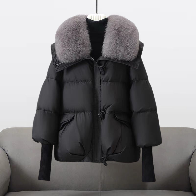 Dagmar – Quilted Down Jacket with Fur Collar - Winter Jacket - Jones & Smith