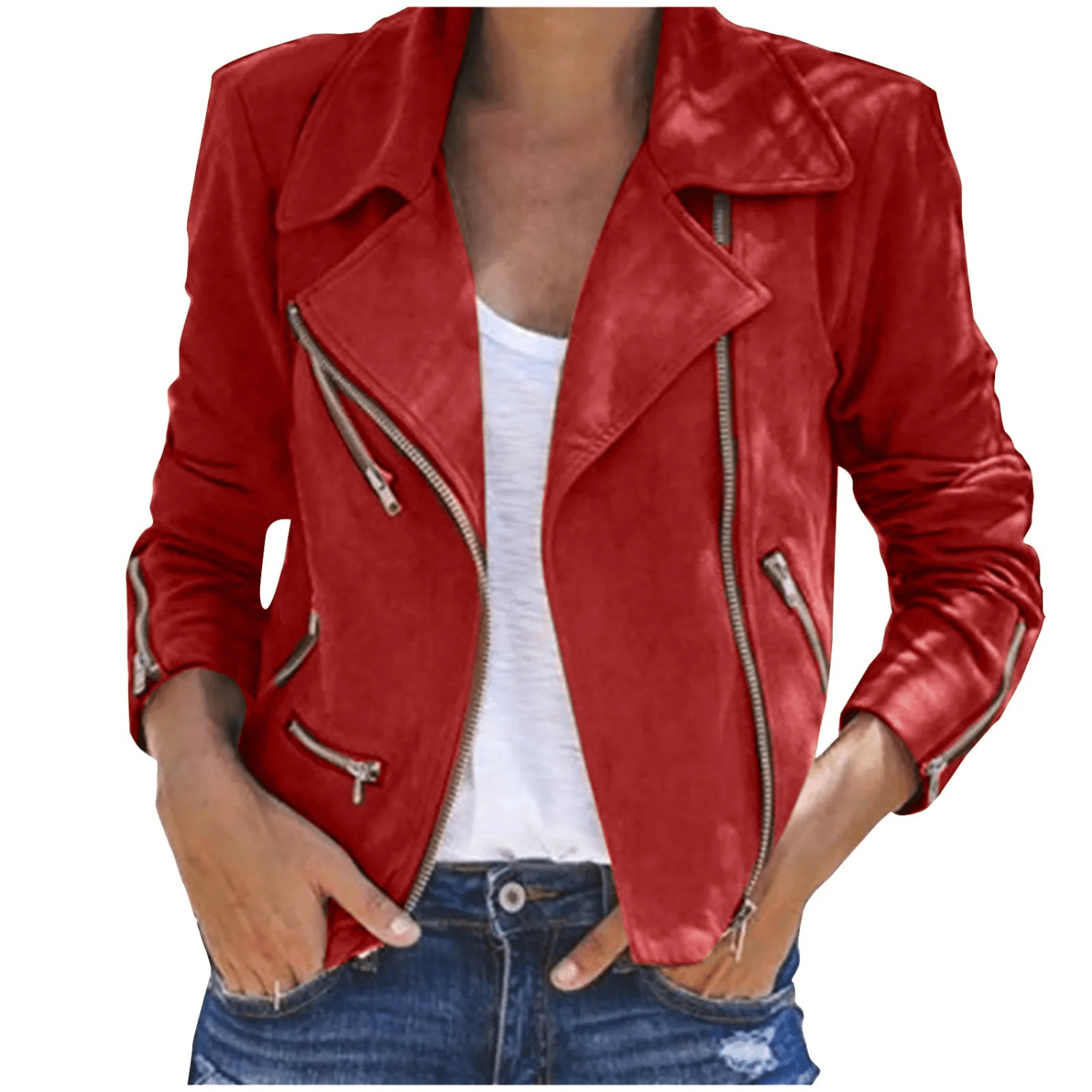 Daniela – Leather Jacket with Quilted Seams and Tailored Fit - Leather Jacket - Jones & Smith