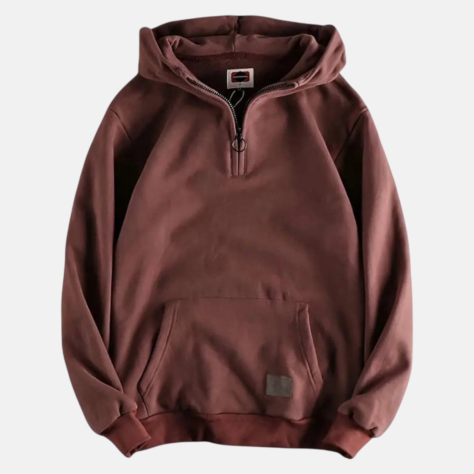 Dario – Men's Cotton Hoodie - Hooded Jacket - Brown - Jones & Smith