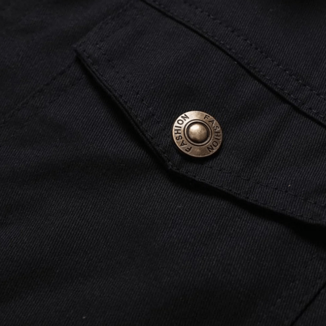 Devon – Men's jacket with fleece lining and collar - Winter Jacket - Black - Jones & Smith