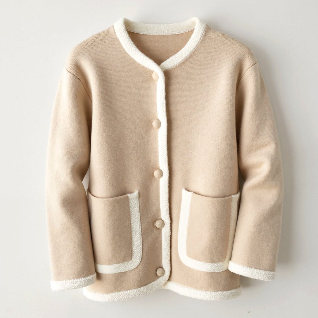 Diana – Women’s Wool Cardigan Beige - Cardigan - Beige - Jones & Smith