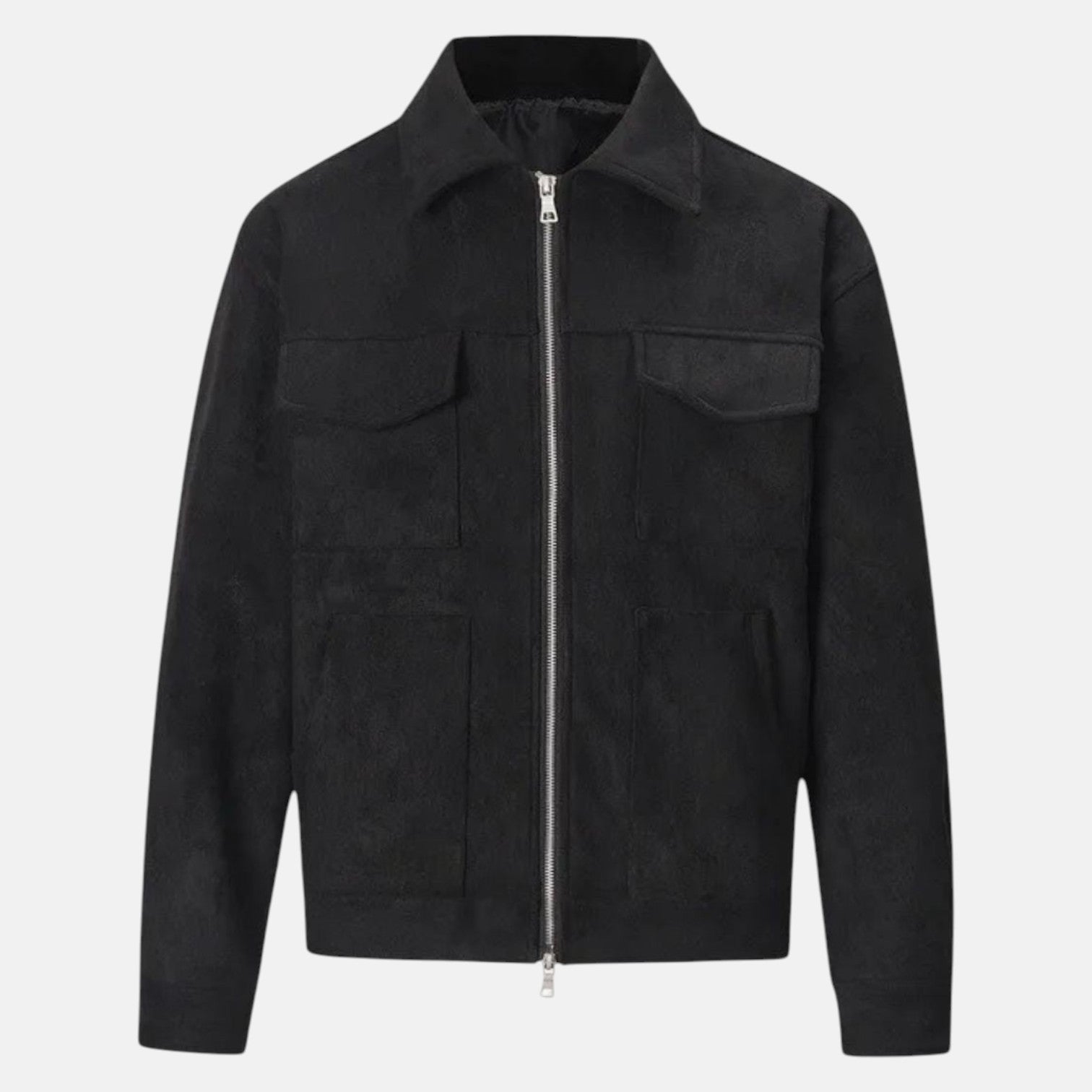Elian – Men's Cotton Blouson Jacket - Bomber Jacket - Black - Jones & Smith