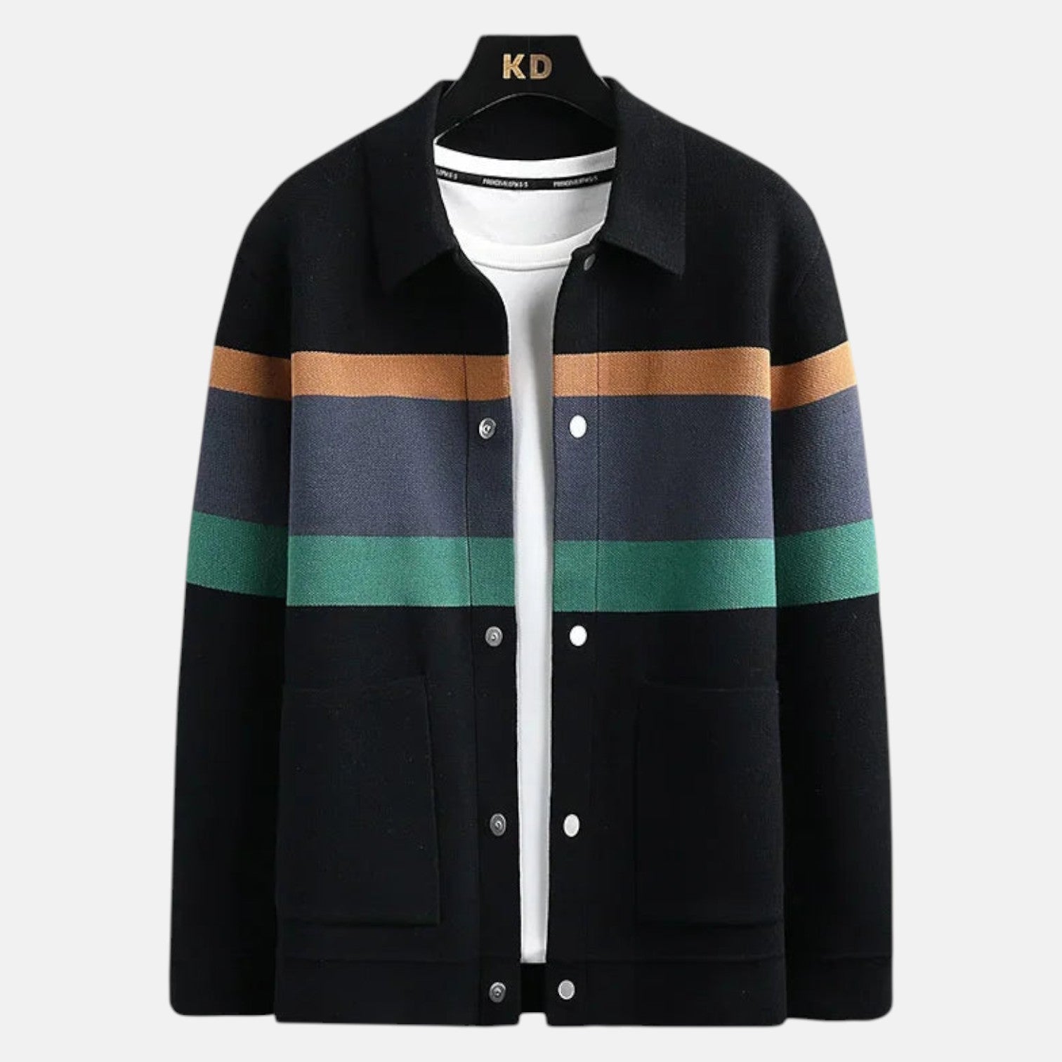 Elias – Men's Wool Cardigan - Cardigans - Green - Jones & Smith