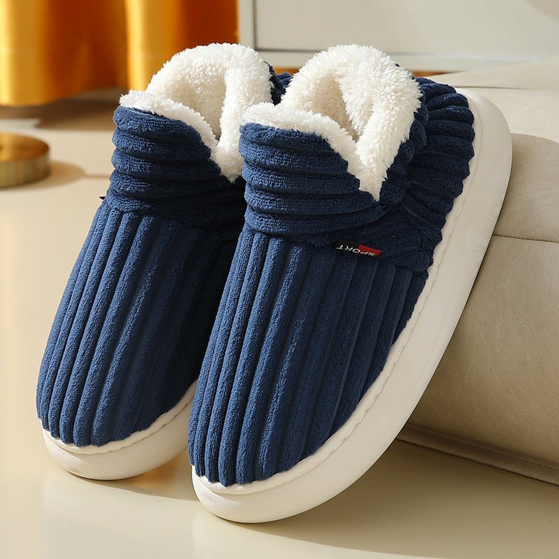Elke – Non - Slip Plush House Slippers - Slippers - Blue - Jones & Smith
