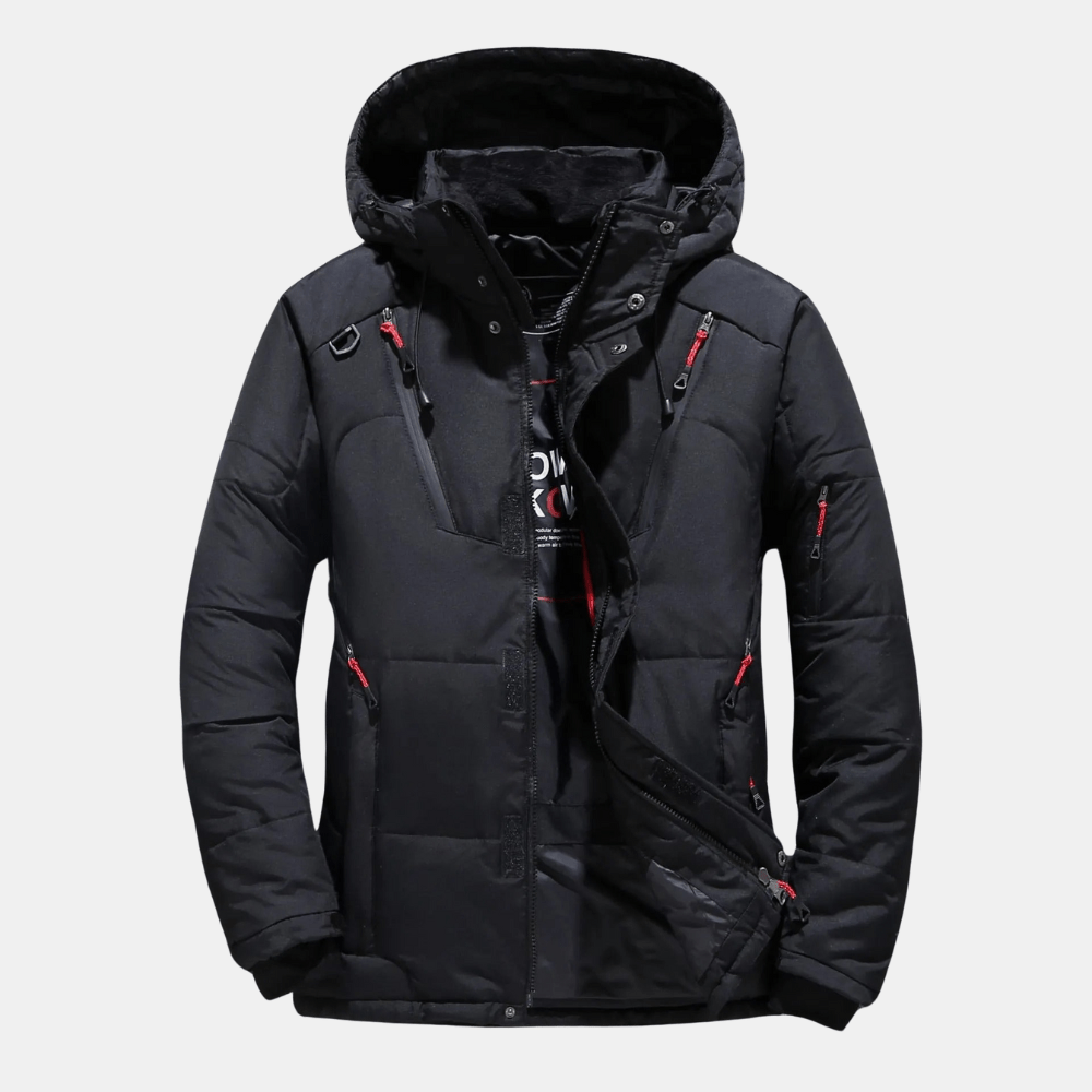 Elmer – Insulated Hooded Jacket for Winter - Winter Jacket - Black - Jones & Smith