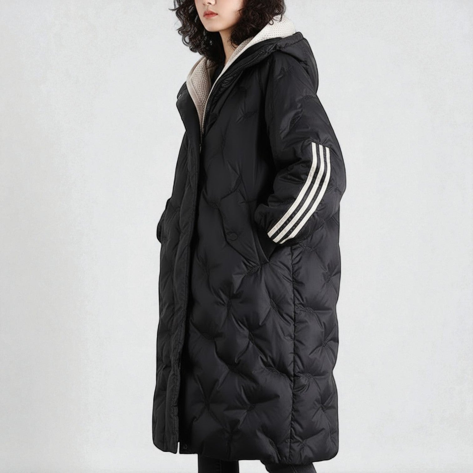 Elva – Women's Cotton Down Jacket - Winter Jacket - Black - Jones & Smith