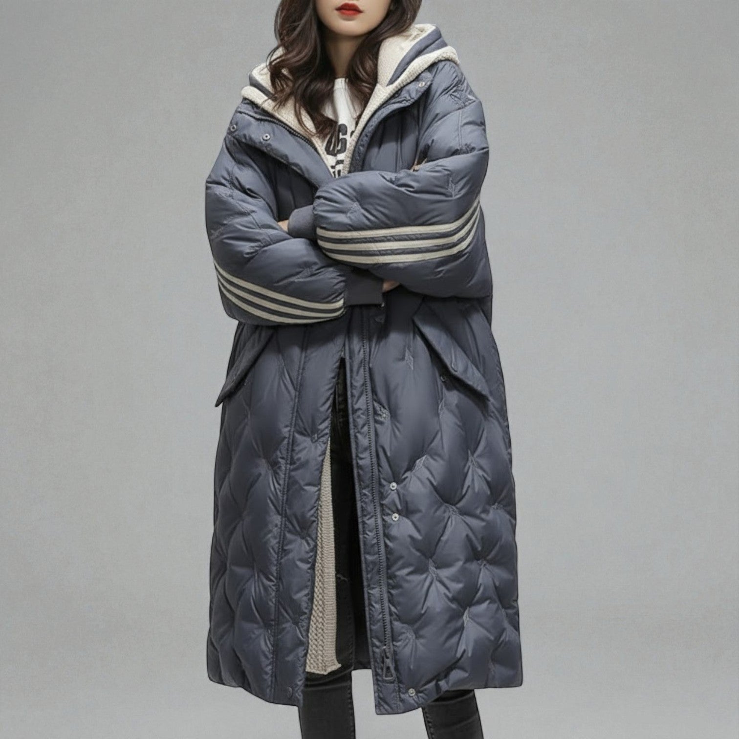 Elva – Women's Cotton Down Jacket - Winter Jacket - Black - Jones & Smith