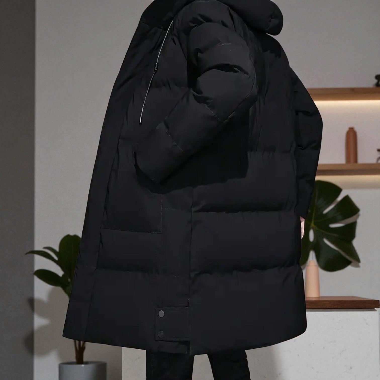 Frank – Long, Waterproof Winter Parka with Hood - Parka Jackets - Black - Jones & Smith