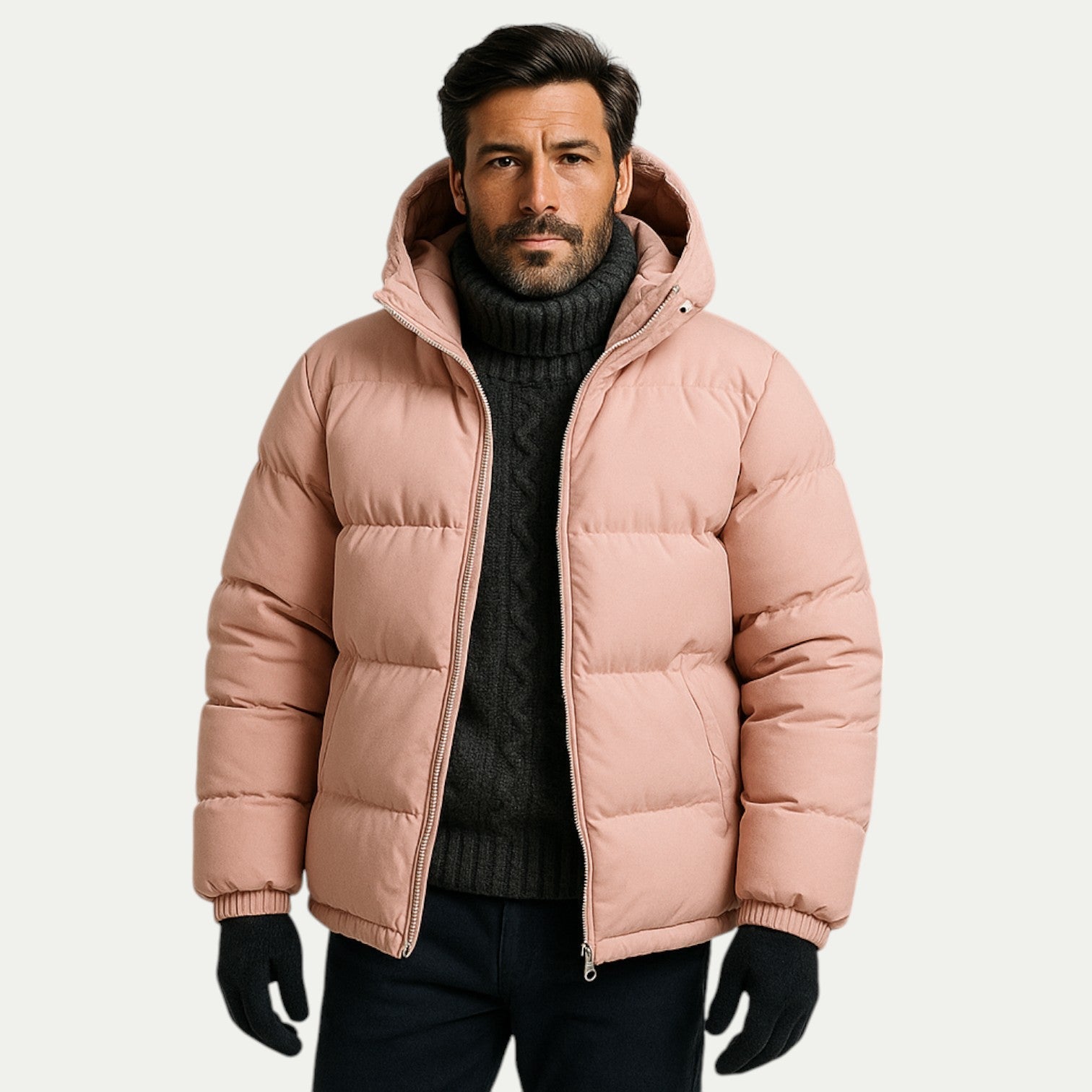 Gregor - Unisex down quilted jacket with hood and thermal insulation