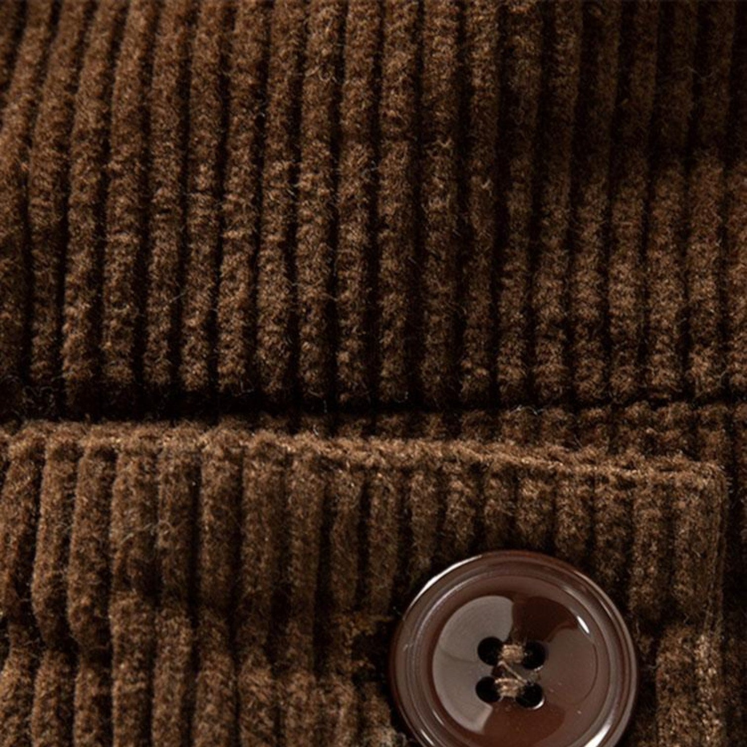 Jaro – Men's Cord Jacket in Cotton with Teddy Lining - Corduroy jacket - Brown - Jones & Smith