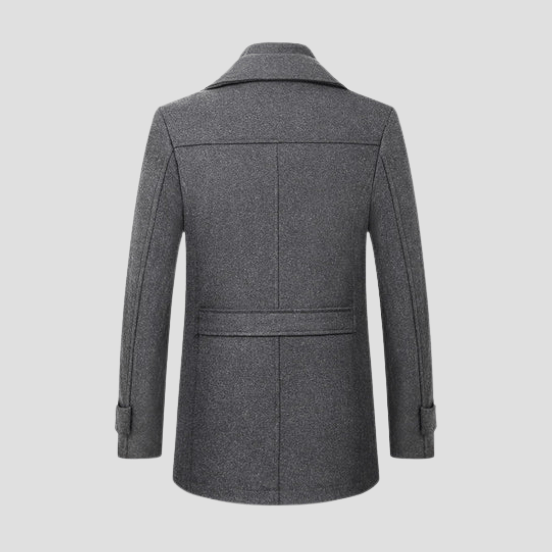 Jaron – Men's Wool Coat Elegant Winter Coat - Coats - Grey - Jones & Smith