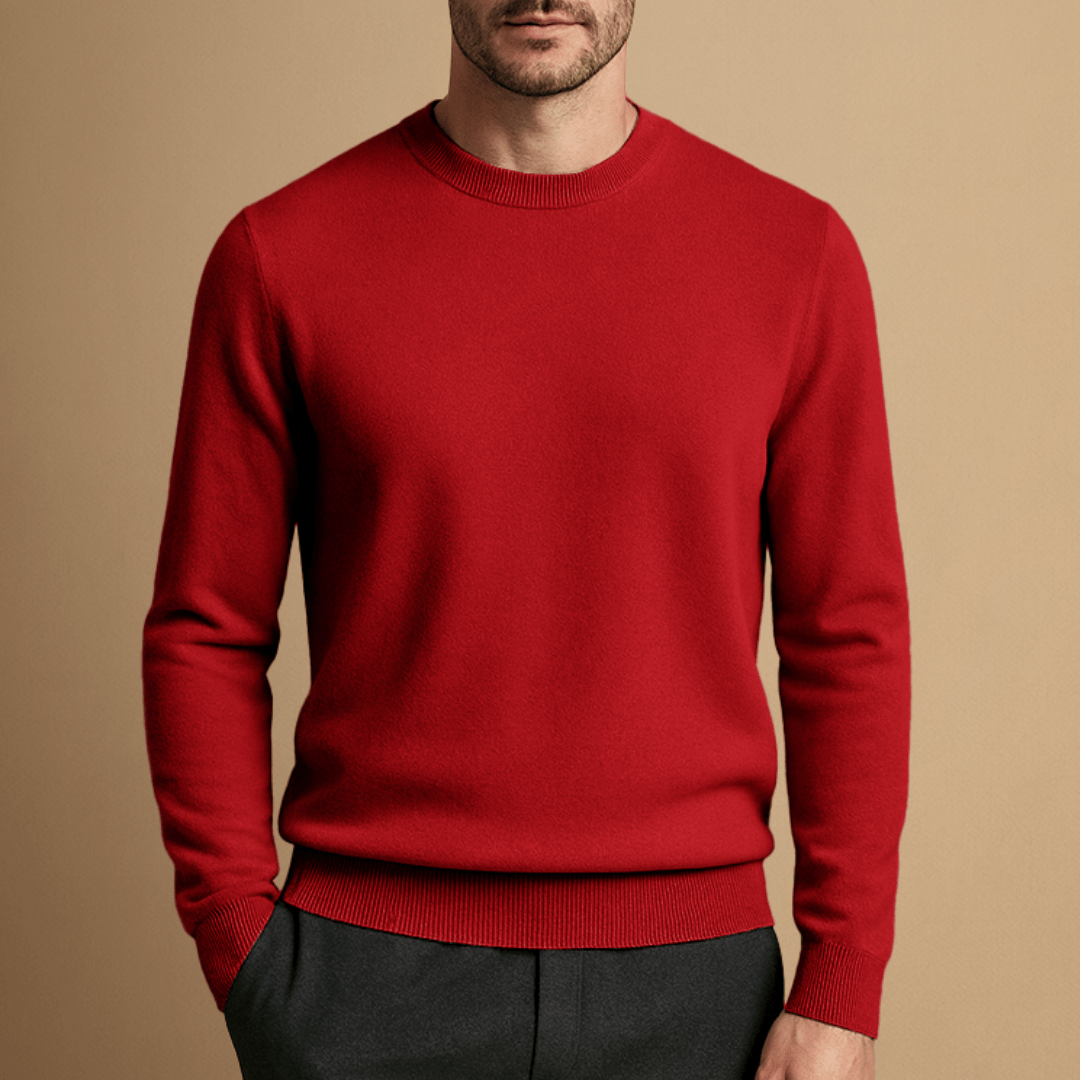 Jonas – Crew Neck Jumper Made from Wool - Sweaters - Jones & Smith