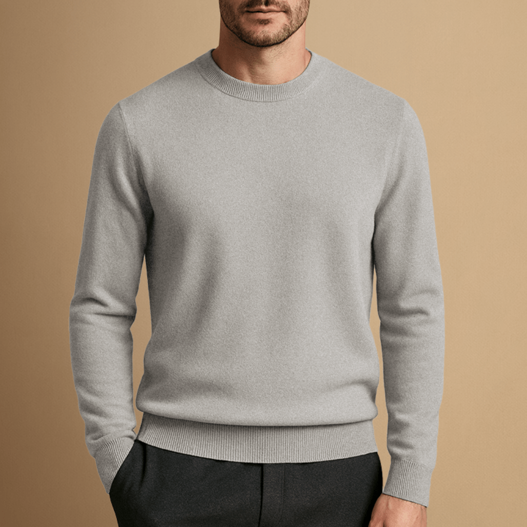 Jonas – Crew Neck Jumper Made from Wool - Sweaters - Jones & Smith
