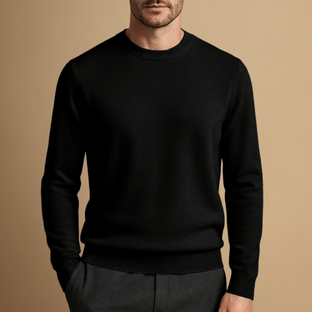 Jonas – Crew Neck Jumper Made from Wool - Sweaters - Jones & Smith