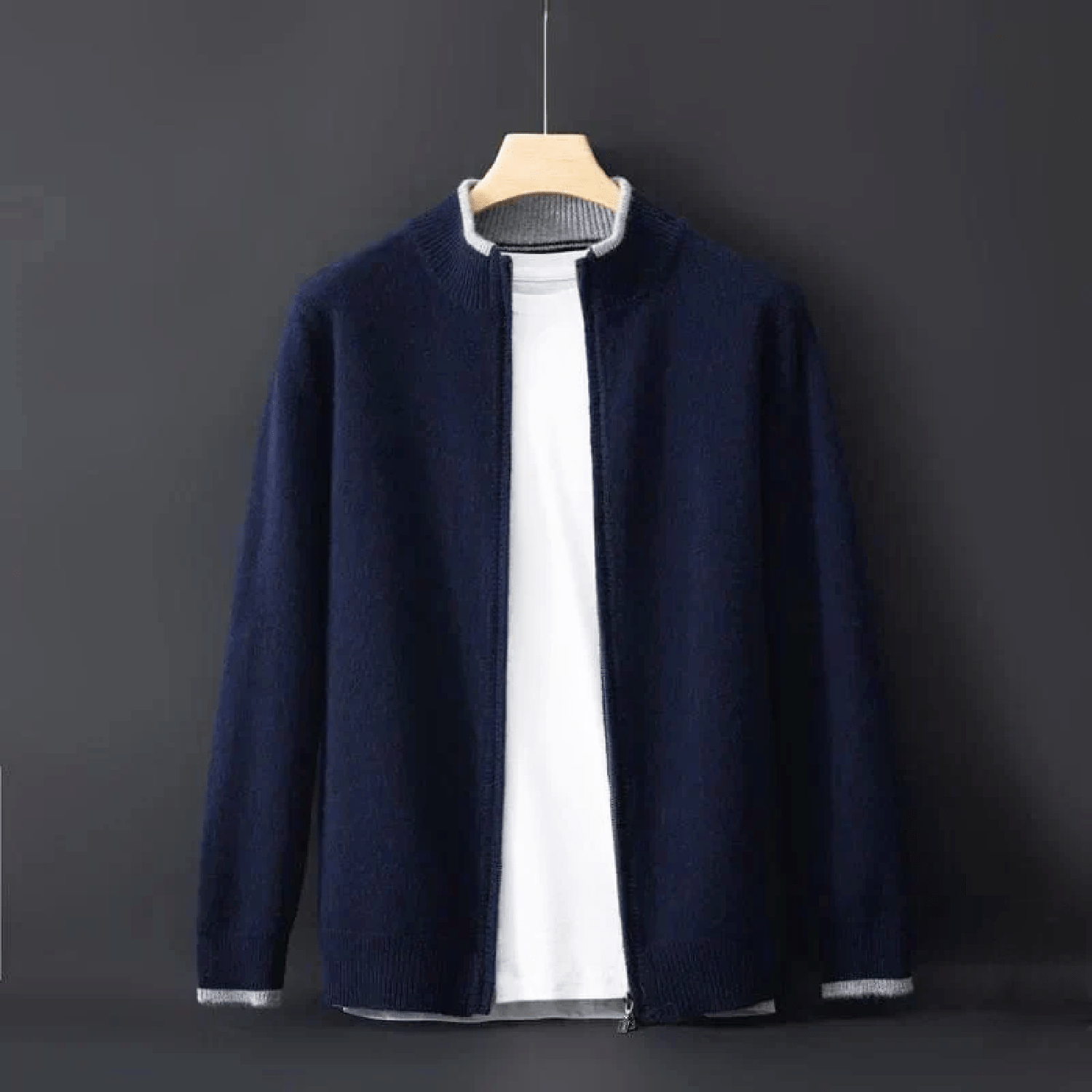 Jonas - Lightweight Zip - Up Cardigan - Cardigans - Jones & Smith
