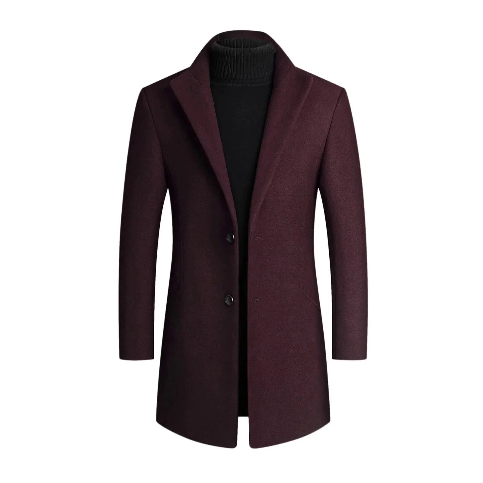 Jonas – Tailored Fit Coat with Two - Button Closure - Coats - Red - Jones & Smith