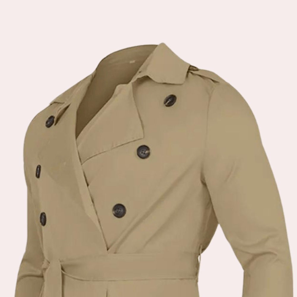 Jonas - Trench Coat - made of wool for business outfit - Trench Coats - Jones & Smith