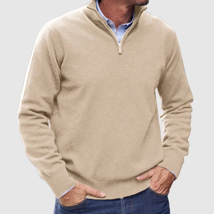 Jonas – Zip Sweater for Warm Layering - Sweaters - Jones & Smith