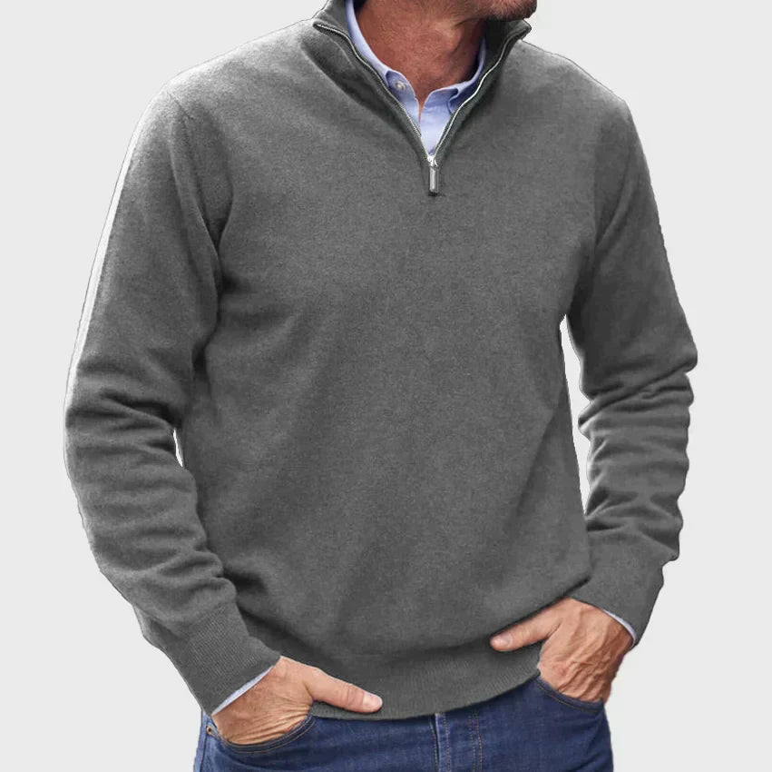 Jonas – Zip Sweater for Warm Layering - Sweaters - Jones & Smith