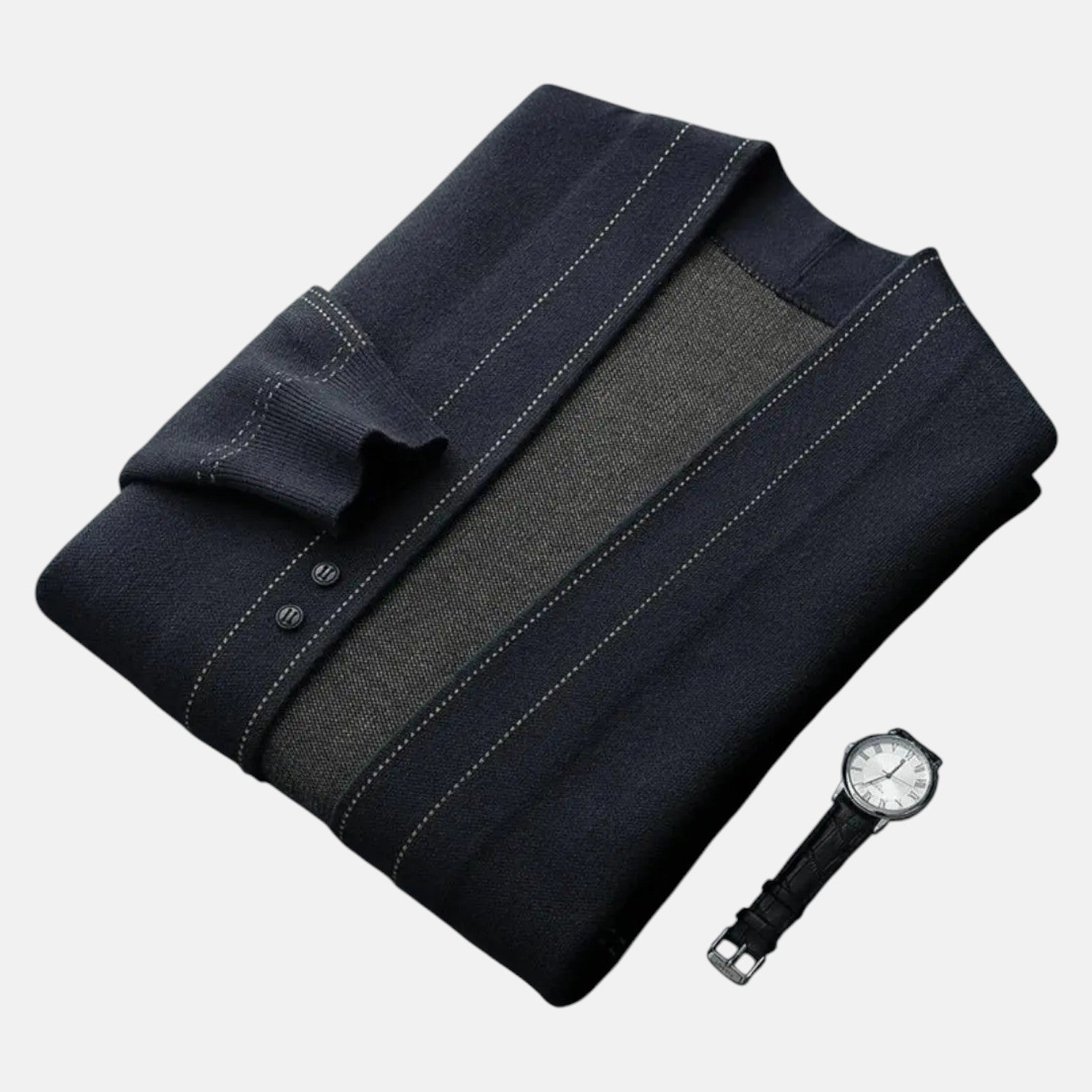 Joris – Men's Wool Cardigan - Cardigans - Blue - Jones & Smith