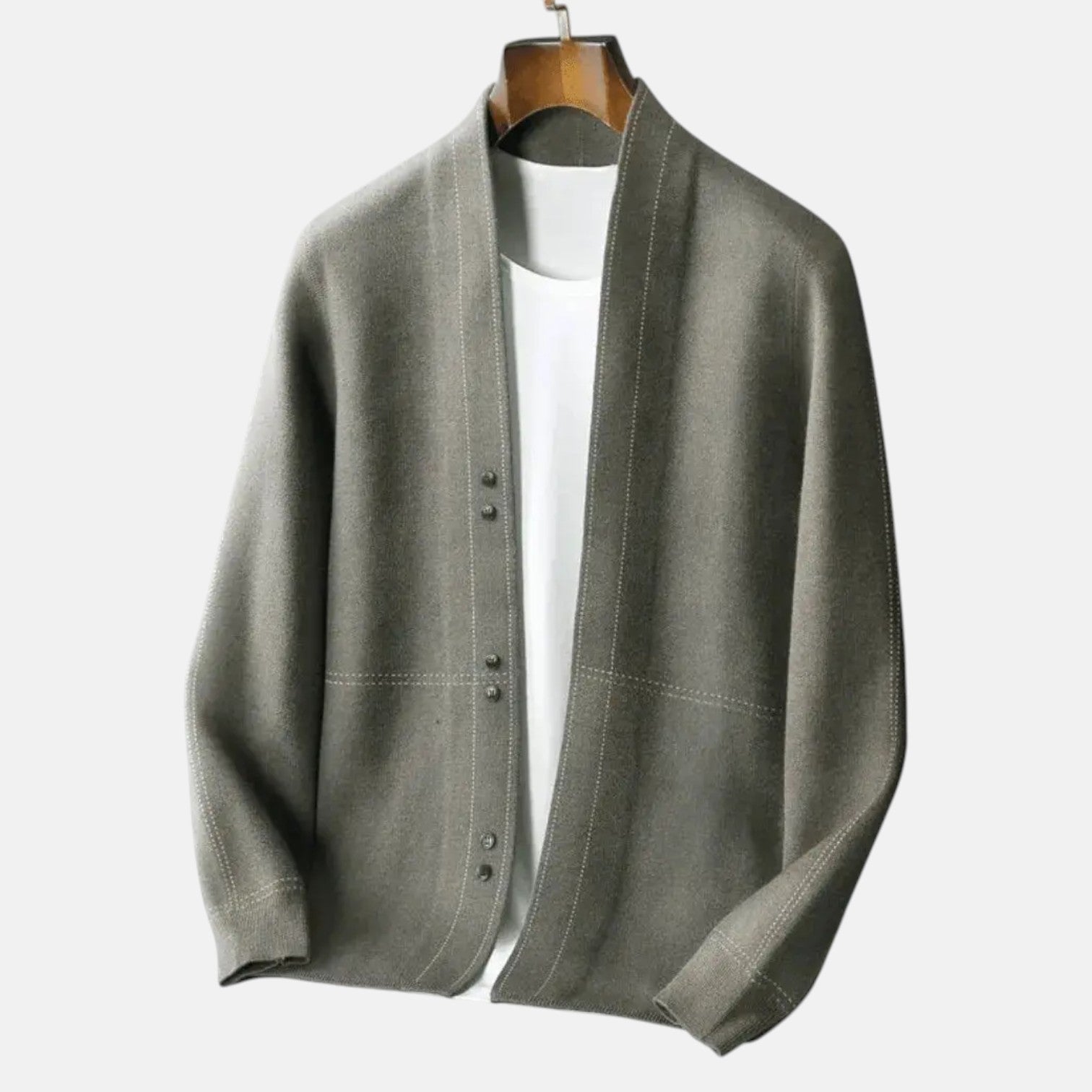 Joris – Men's Wool Cardigan - Cardigans - Green - Jones & Smith