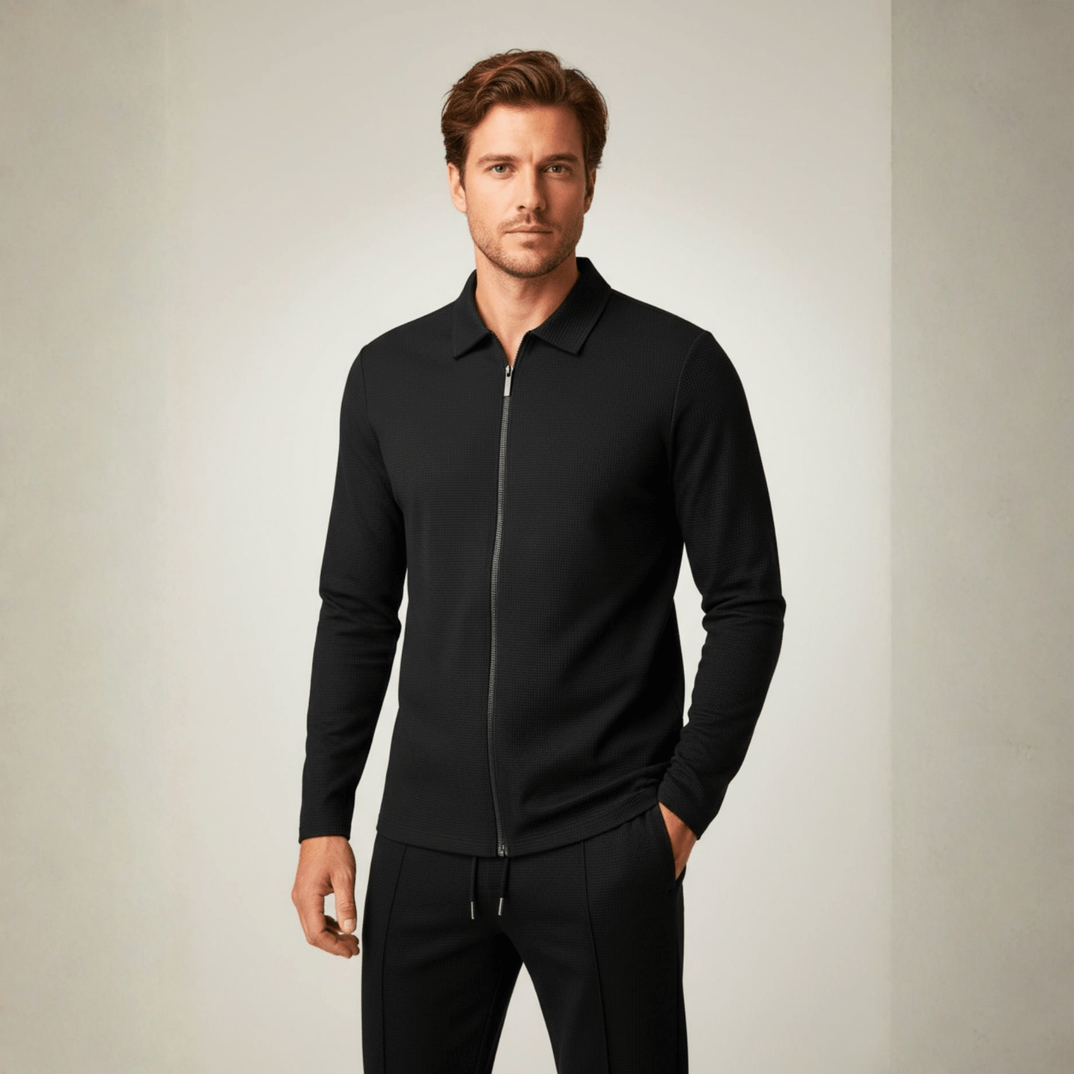 Kairo – Men's Cotton Tracksuit - Sets for Men - Black - Jones & Smith