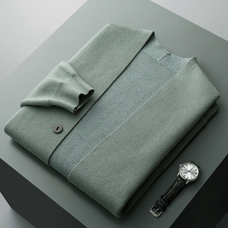 Kalen – Knitted Cardigan with Subtle Stripe Details - Cardigans - Jones & Smith