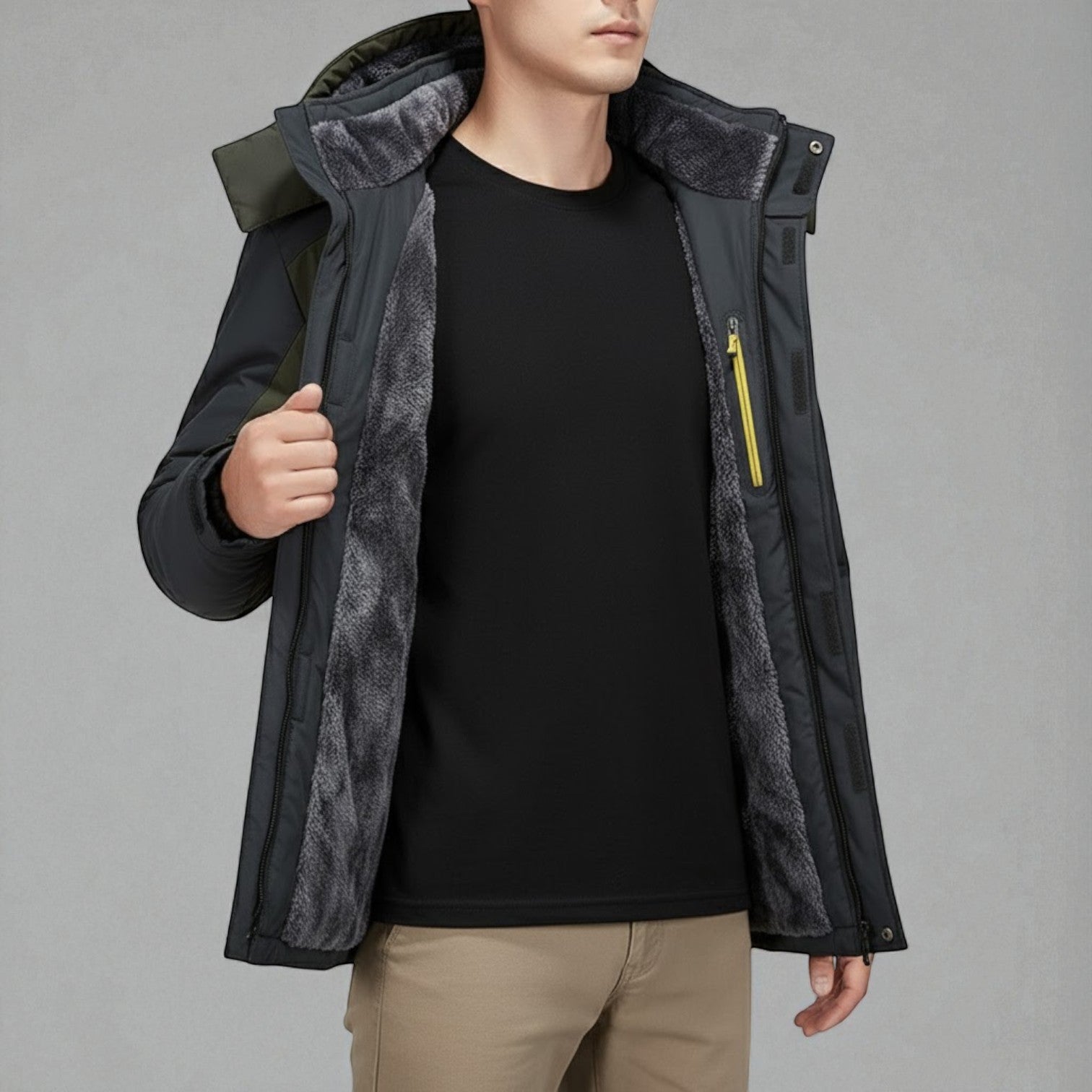 Kilian – Men's Waterproof Winter Jacket Outdoor - Winter Jacket - Black - Jones & Smith