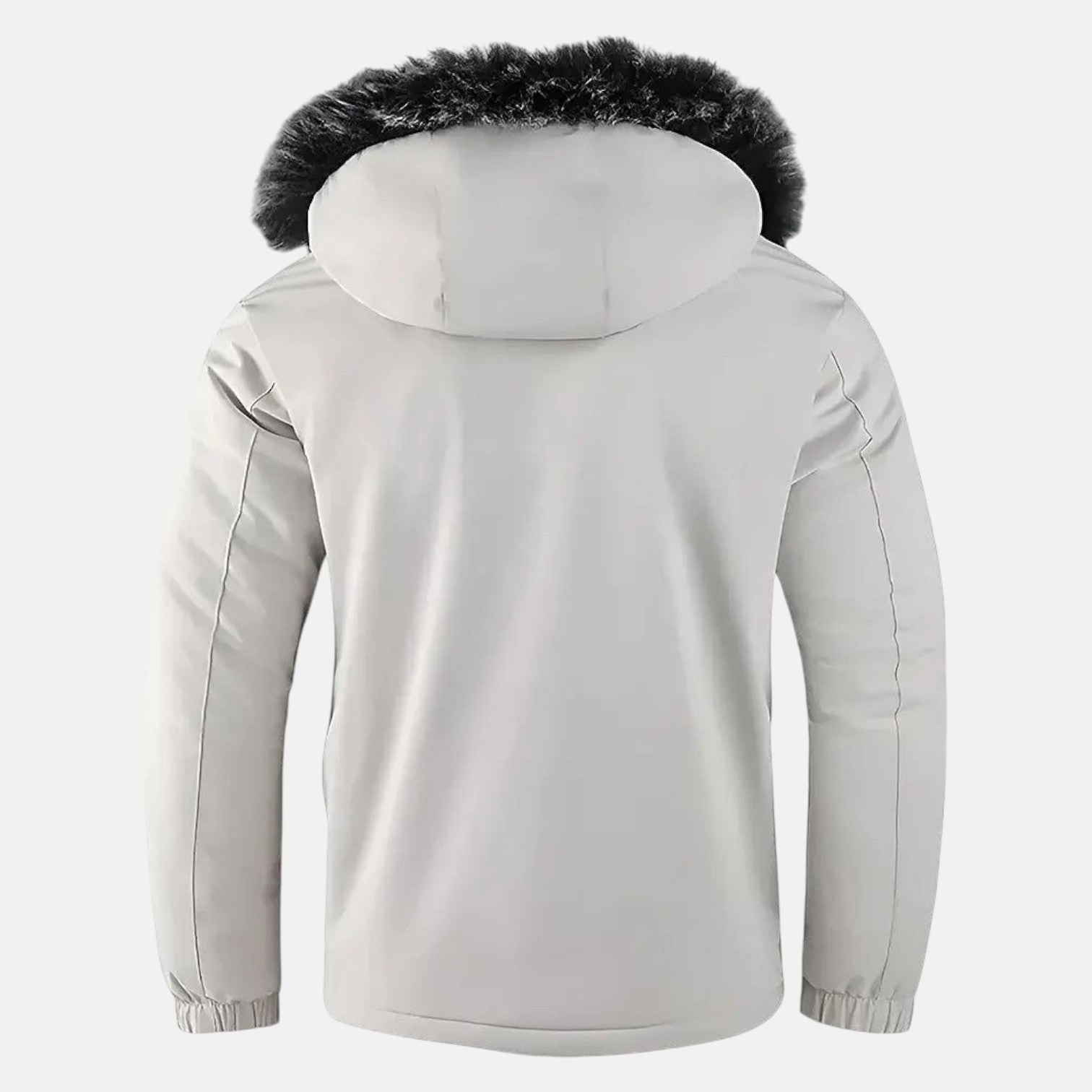 Leandro – Men's Down Jacket with Hood - Parka Jacket - White - Jones & Smith