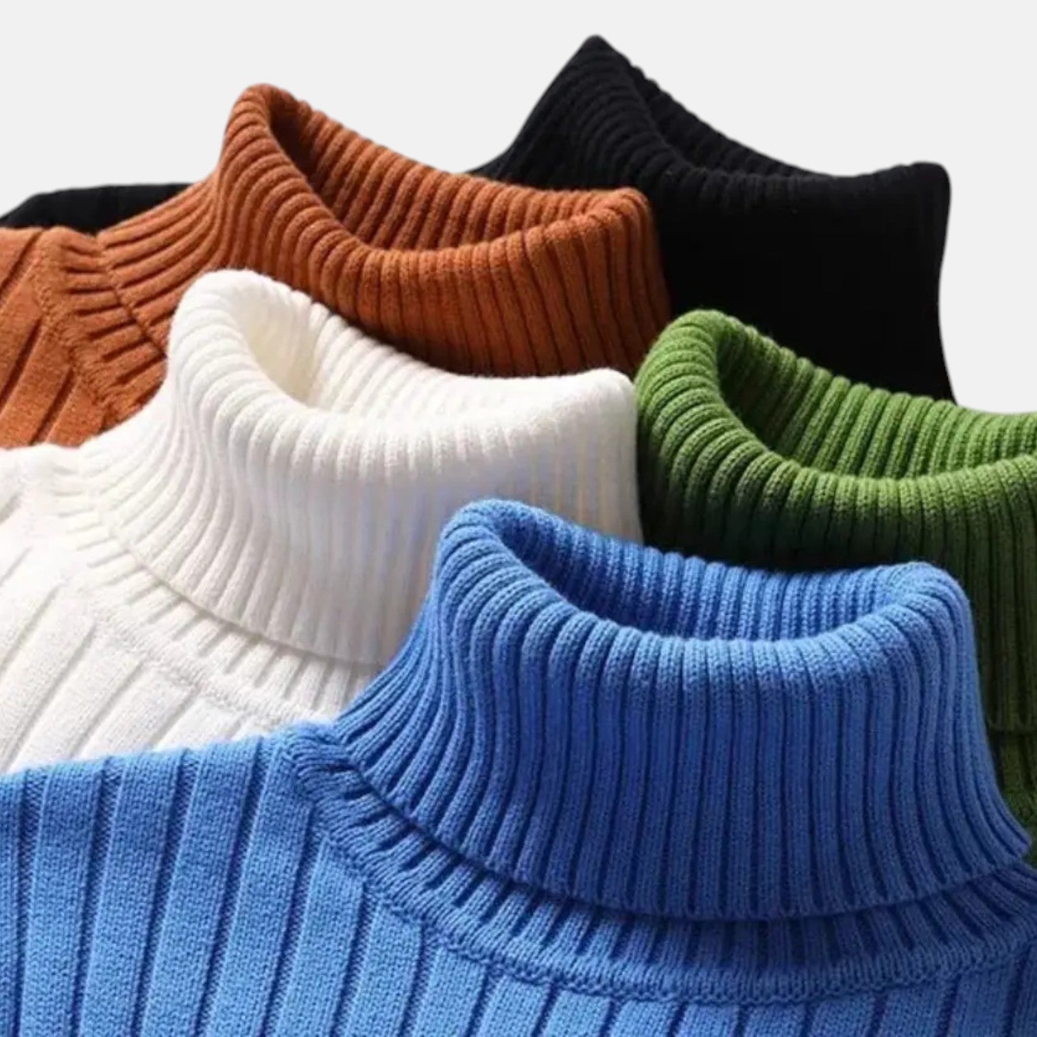 Lennart – Men's Cotton Roll Neck Jumper - Sweater - Brown - Jones & Smith