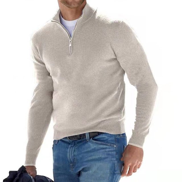 Leon – Long Sleeve Zip Jumper - Sweaters - Jones & Smith
