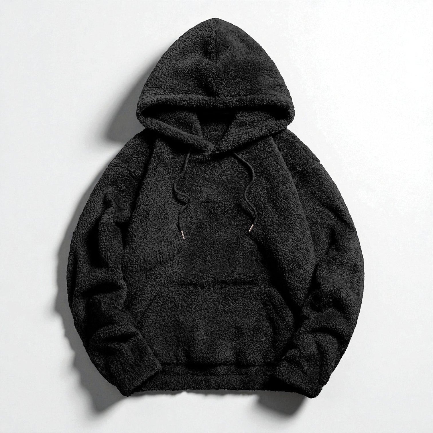 Leon - Men's Fleece Jogging Suit Two - Piece with Hoodie & Trousers - 2 - Piece Sets - Black - Jones & Smith