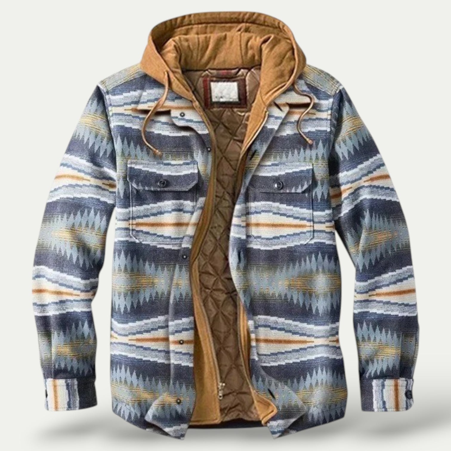 Leopold - Warm Fleece Jacket in Check Pattern - Jacket - Jones & Smith