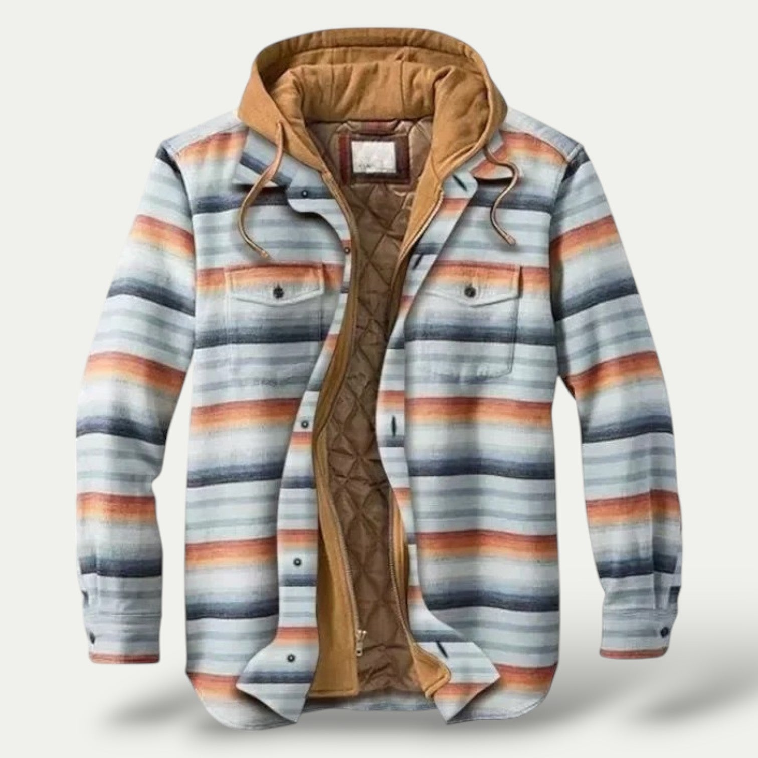 Leopold - Warm Fleece Jacket in Check Pattern - Jacket - Jones & Smith