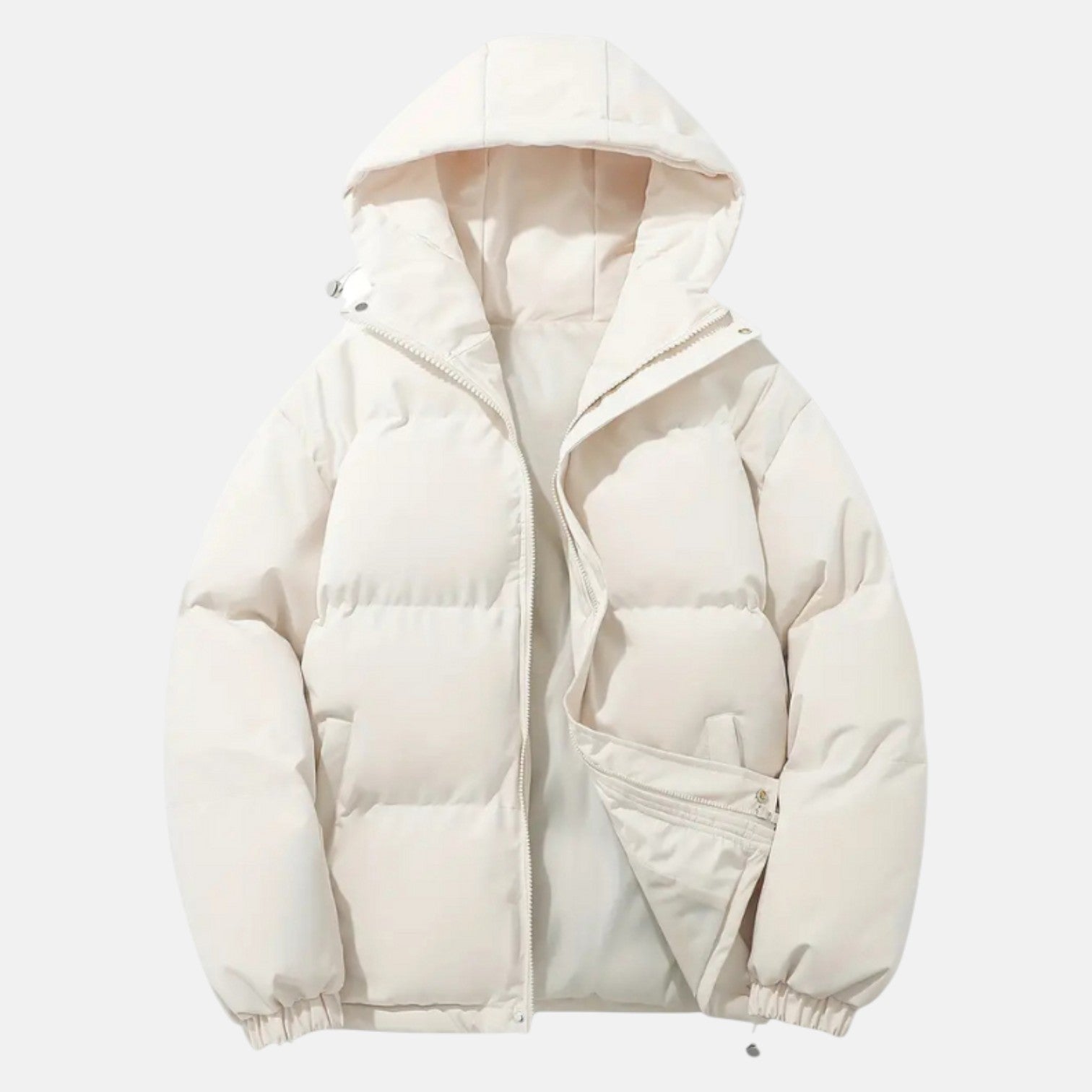 Liam – Men's Cotton Puffer Jacket - Puffer Jacket - White - Jones & Smith