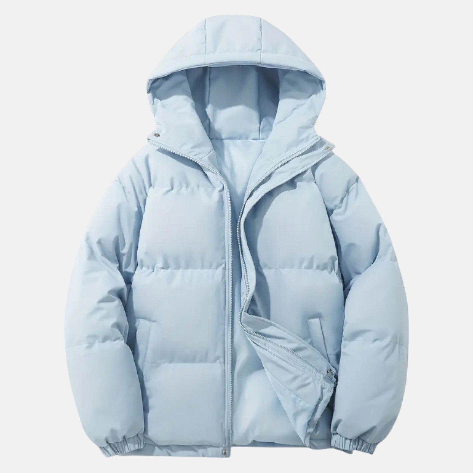 Liam – Men's Cotton Puffer Jacket - Puffer Jacket - Light Blue - Jones & Smith