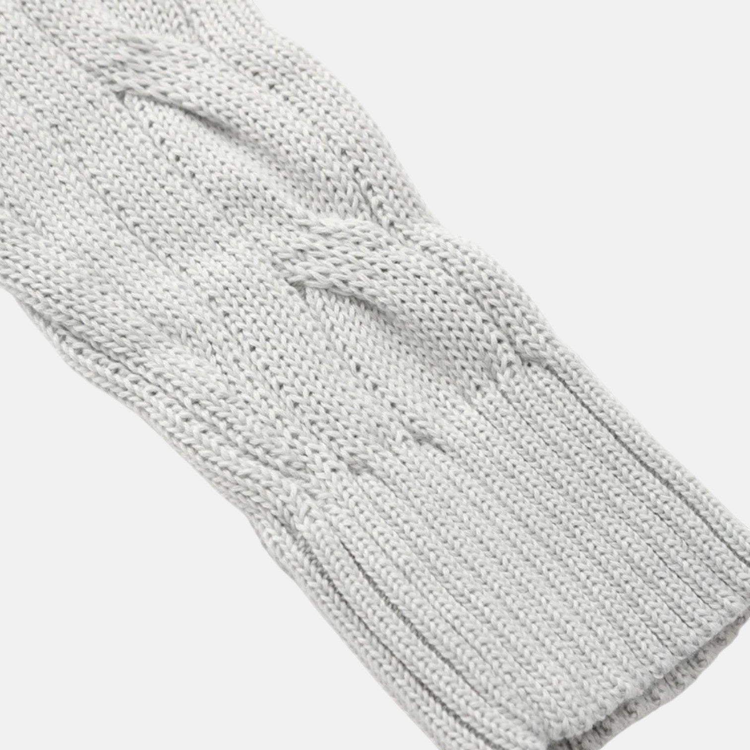 Lior – Men's Cotton Cable Knit Jumper with Zip - Sweater - Grey - Jones & Smith