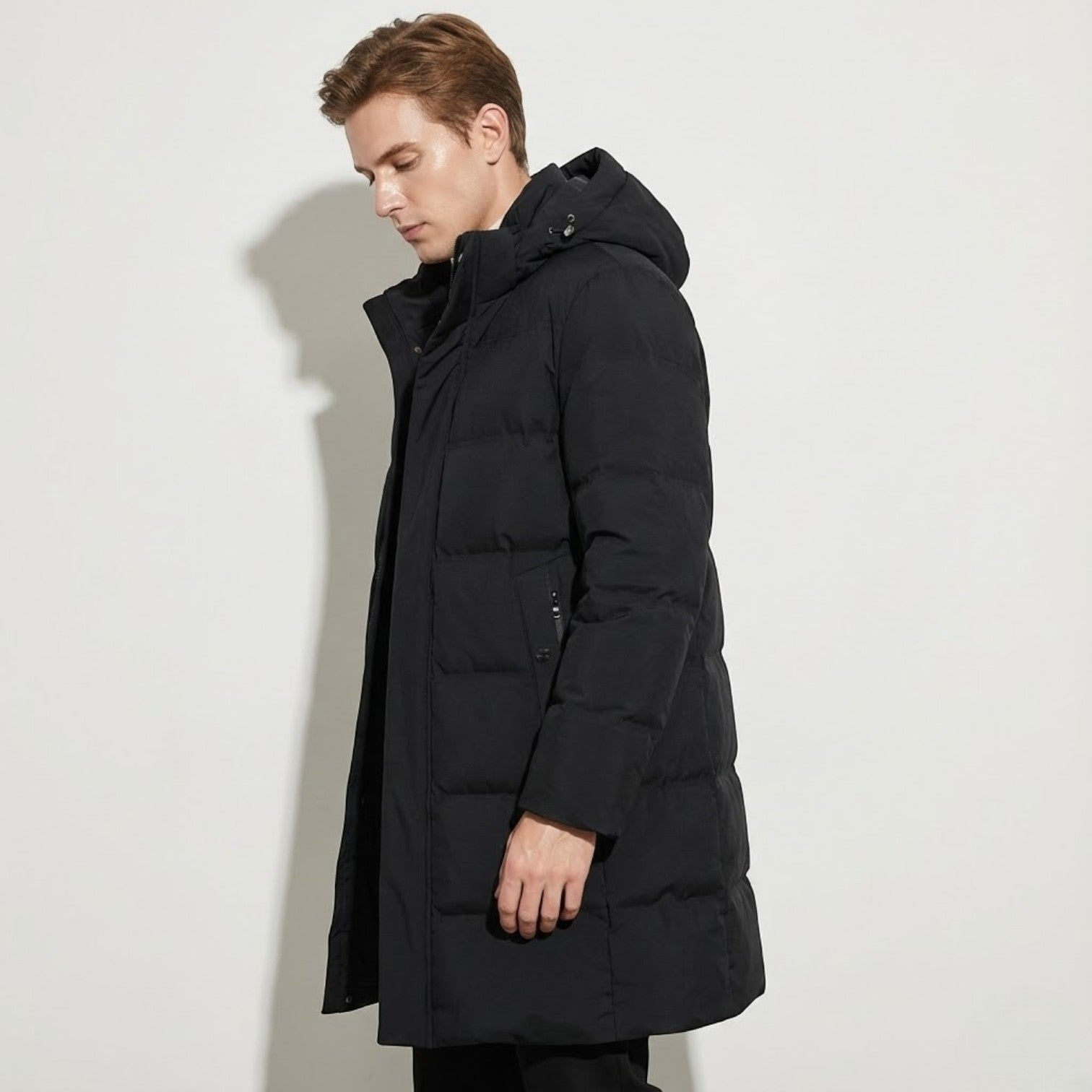 Lior – Men's Winter Down Parka with Hood - Parka Jackets - Black - Jones & Smith