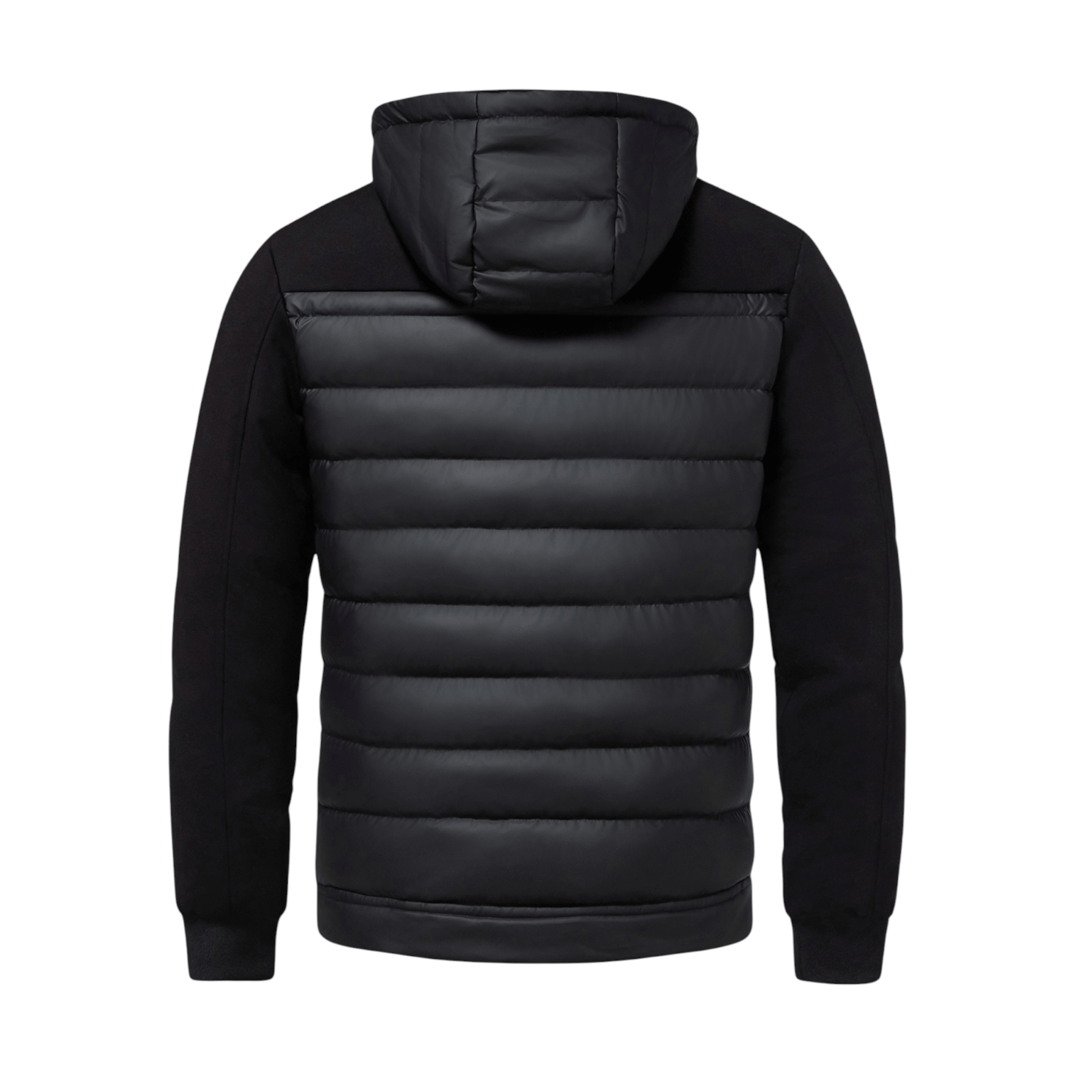 Luca – Hooded Jacket with Zip and Quilted Front - Puffer Jacket - Jones & Smith