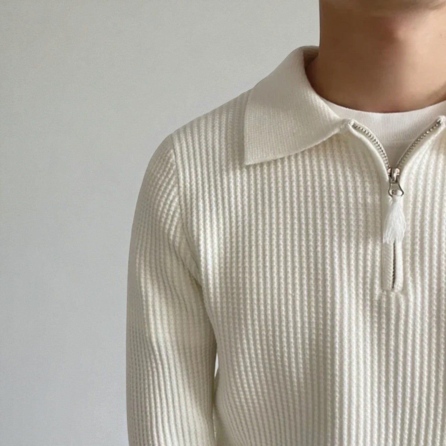 Lucien – Men's Wool Winter Sweater - Sweater - Beige - Jones & Smith