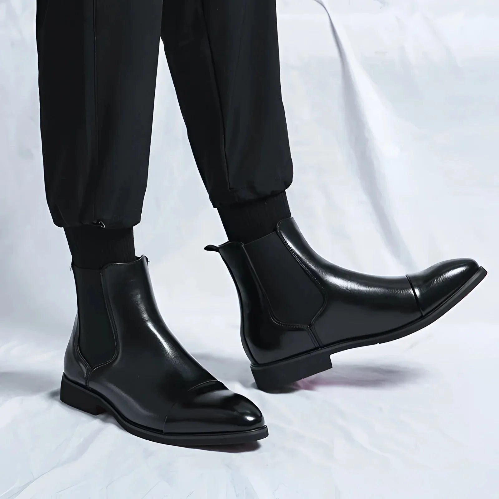 Lukas – Chelsea Boots with Smooth Finish and Red Sole - Boots - Jones & Smith