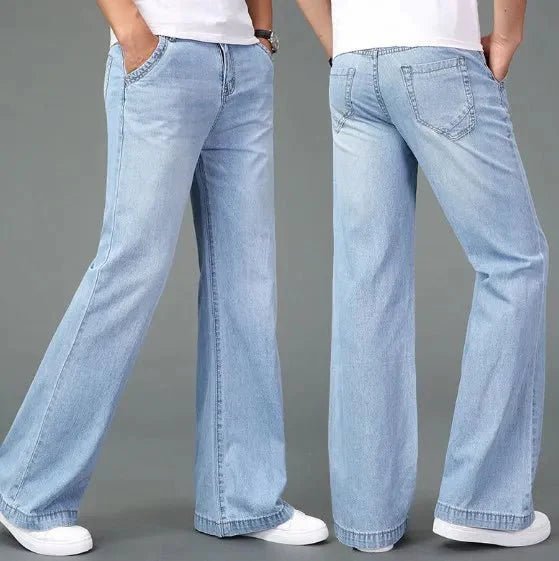 Lukas – Jeans with Bootcut and Retro Charm - Jeans Pants - Light Blue - Jones & Smith