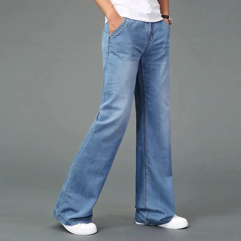 Lukas – Jeans with Bootcut and Retro Charm - Jeans Pants - Blue - Jones & Smith