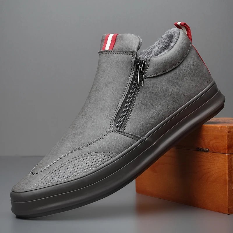 Markus – Insulated Winter Boots with Profiled Sole - Shoes - Grey - Jones & Smith